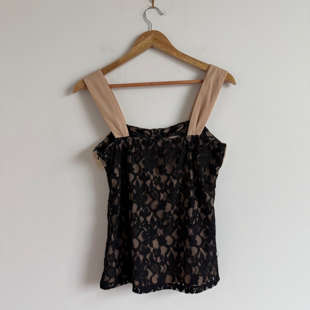 Vintage Y2K Young Essence Floral Mesh Button‎ Down Tank Size Medium - Picture 4 of 10